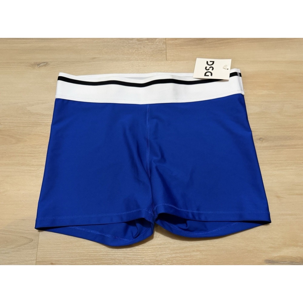 NWT DSG Women's 3" Medium Core Compression‎ Short Active Shorts Royal White